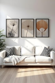 Wallity Huhu481S - Set de 3 pinturas decorativas en MDF de 35 x 50 cm